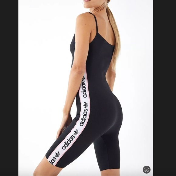 Adidas Original Retro-Sleek Romper | Size 2XS | Stretchy Knit | Trefoil Logo - Picture 1 of 6